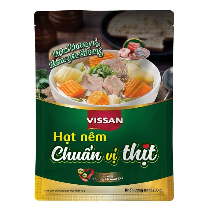 HẠT NÊM CHUẨN VỊ THỊT VISSAN 200G/400G/1KG