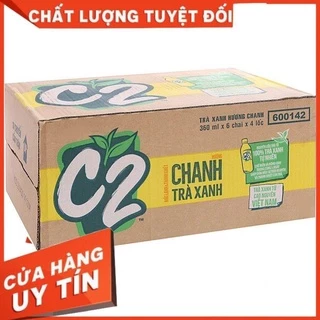 trà C2 hương chanh và vị Táo thùng 24 chai × 360ml