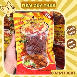 Thịt Khô Bò Cay My Lai Food Gói 50G, Khô Bò Xé Sợi,đồ ăn vặt