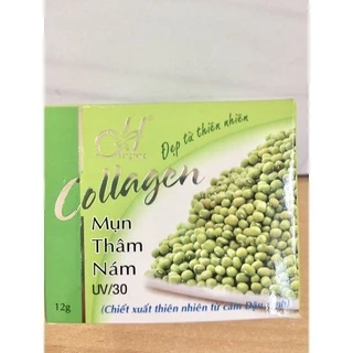 KEM COLLAGEN ĐÔNG HẰNG MẪU CŨ GIẢM MỤN THÂM NÁM UV30 TỪ ĐẬU XANH TRẮNG HỒNG SAU 7 NGÀY 12GR