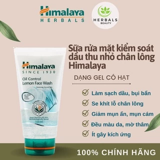 Sữa rửa mặt chanh se khít lỗ chân lông Himalaya Oil Control Lemon Face Wash 50ml ~ 150ml