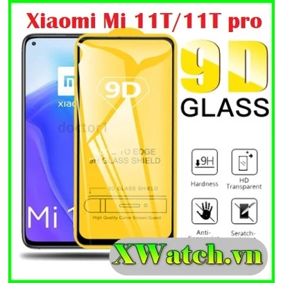 Kính cường lực  Full màn Xiaomi 11T Pro Note 11pro K50 pro Mi 11 Lite Mi 10T Pro Redmi 10C Note 12 Note 10s Note 10 pro