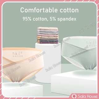 QUẦN LÓT BẦU Không Đường May - Cotton co giãn thấm hút tốt - QL02