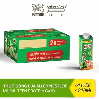 Thùng 24 hộp sữa milo nắp vặn lúa mạch Nestle Milo teen( ship hoả tốc HCM)