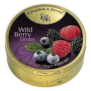 Kẹo Hộp Thiếc Đức Cavendish Harvey Hương Dâu Rừng Wild Berry (Hộp 175g)