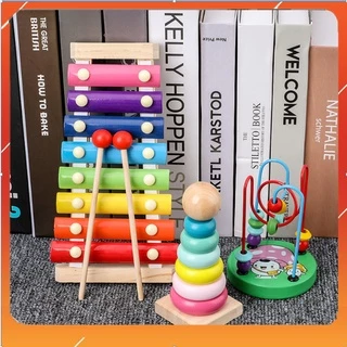 Combo 3 Đồ chơi gỗ thông minh phát triển tư duy cho bé - đồ chơi gỗ giáo dục montessori giúp bé tăng khả năng tập trung