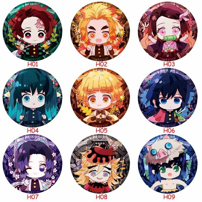 Huy hiệu anime Kimetsu No Yaiba (Chibi đẹp)