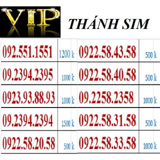 VIP H. THÁNH SIM SỐ VIP - SIM CỦA SỰ THÀNH CÔNG