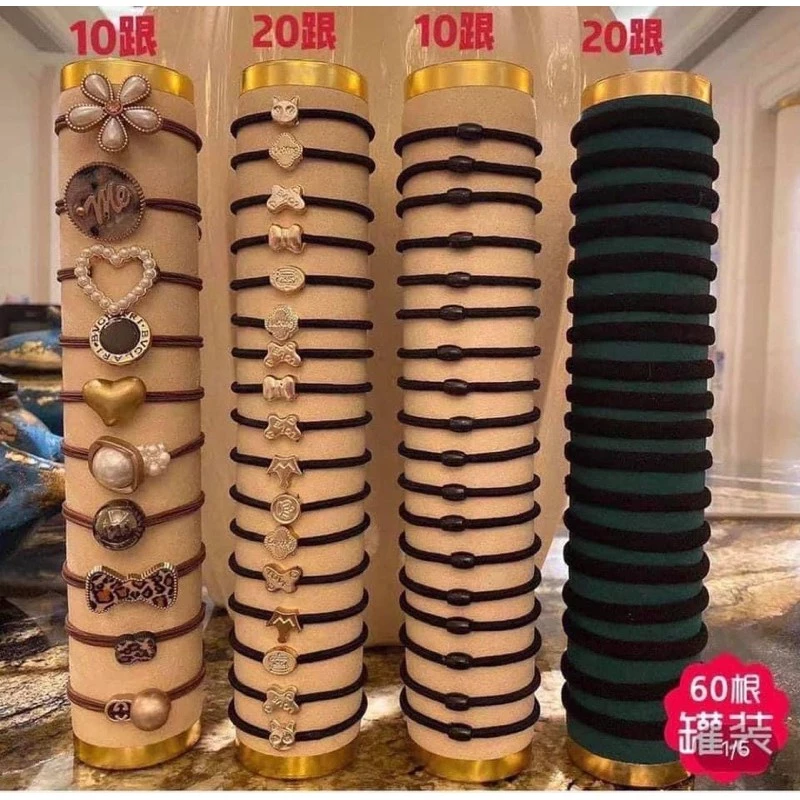 ✔️Sét 60 dây buộc tóc tiện dụng,co dãn tốt
