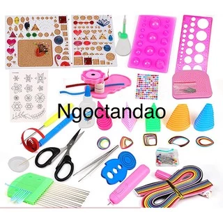 Bộ dụng cụ quilling từ cơ bản đến nâng cao, dụng cụ làm tranh giấy xoắn