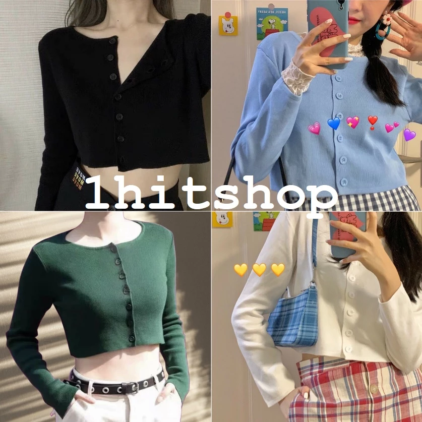 Áo Croptop YAN Tay Dài Nữ Ulzzang 1hitshop