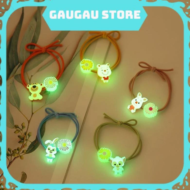 Dây Cột Tóc Dạ Quang Phát Sáng Mẫu Hoạt Hình Dễ Thương [ Hàng Loại 1, Hỏa Tốc ]