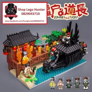 Brickcool KZ 704 Zombies and Taoist bộ đồ chơi lắp ráp Đạo sĩ trừ diệt ma tại cảng gió đen