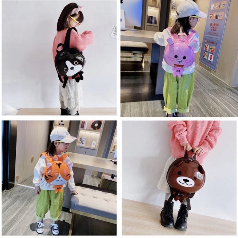 Balo Cho Bé Mẫu Giáo Mầm Non🍒 FREESHIP🍒Balo Trẻ Em Bé Trai,Bé Gái Nắp Nhựa Hình Thú Chống Nước,Chống Va Đập