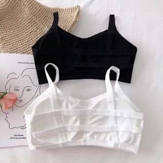 Áo Bra 3 Dây Thun Cotton Có Đệm Ngực