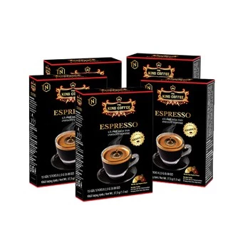 Combo 5 Cà Phê Đen Hòa Tan Espresso TNI KING COFFEE - Hộp 15 gói x 2.5g