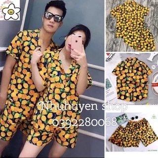 (chất kate thái 1 - kho HCM) bộ quả cam đi biển, team - bộ hoa quả, trái cây big size- chuyên sỉ lẻ - nhuhuyen shop