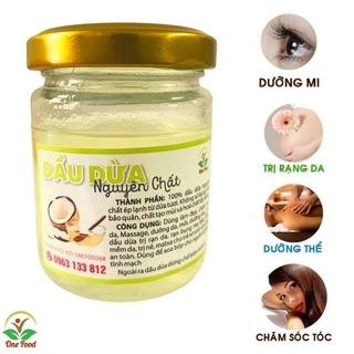 Dầu Dừa Nguyên Chất 500ml, Tinh dầu dừa hữu cơ ép lạnh,OneFood68