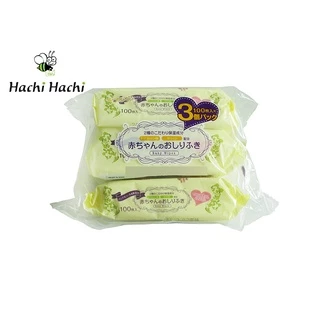 Khăn giấy ướt cho bé Nhật Bản Lifedo (100 tờ x 3 gói) - Hachi Hachi Japan Shop