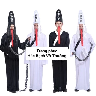 (Có Sẵn) Bộ đồ hoá trang Hắc Bạch Vô Thường cho lễ hội Halloween