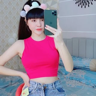 Áo 3 lỗ croptop trơn ôm body siêu xinh chất thun thái mềm mịn