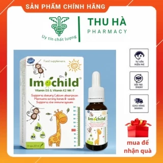 Imochild d3 k2 hỗ trợ bé phát triển chiều cao , trí não, tăng đề kháng nhập khẩu tây ba nha