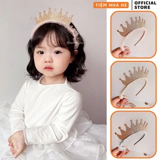 Bờm Vương Miện Công Chúa Cho Bé Gái Tiệm Nhà He Băng Đô Xược Cài Tóc Trẻ Em Cute Dễ Thương