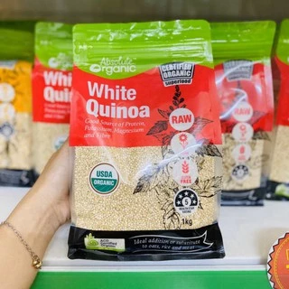 Hạt Diêm Mạch Quinoa Úc 1kg Absolute Chuẩn - Diêm Mạch Hữu Cơ Quinoa Trắng Siêu Tốt Sức Khoẻ