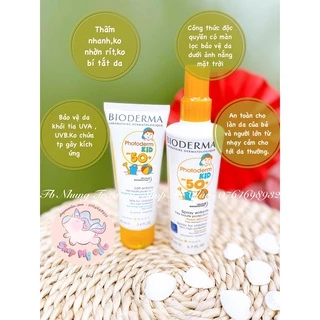 Kem chống nắng Bioderma Photoderm Kid SPF50 + cho bé từ 12 tháng