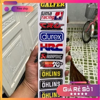 Combo 10 Tem sticker dán trang trí xe máy