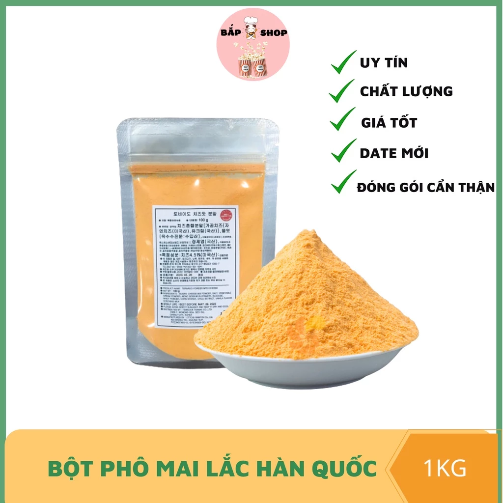 Bột phô mai lắc Hàn Quốc gói 100g - Bắp shop