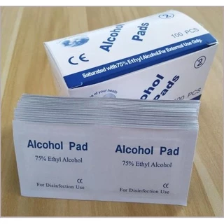 Bông tẩm cồn sát trùng Alcohol Pad hộp 100 miếng