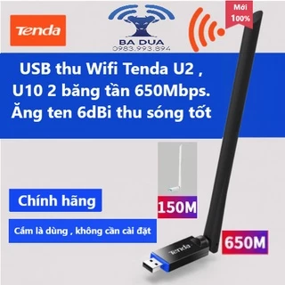 USB Wifi - USB Thu Wifi Tenda U2 AX300 , Tenda U10 2 băng tần AC650 , Tenda U18A AX1800