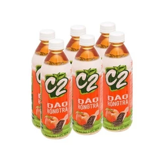 Now Ship - Lốc 6 chai C2 trà đào 455 ml