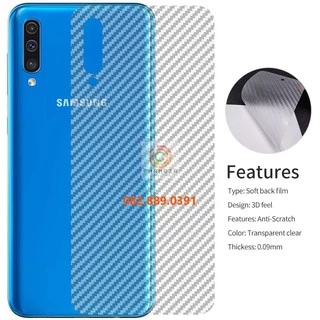 Miếng dán mặt lưng skin carbon Samsung Galaxy A50/ A50s/ A30S