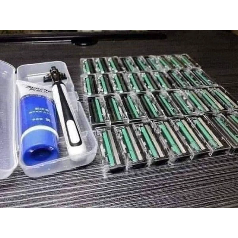 SÉT TUÝP KEM VÀ 30 ĐẦU CẠO RÂU