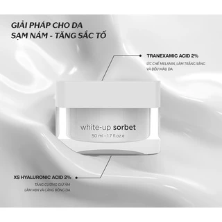 Kem dưỡng da giảm thâm trắng sáng đều màu Ekseption White-up Sorbet 50ml