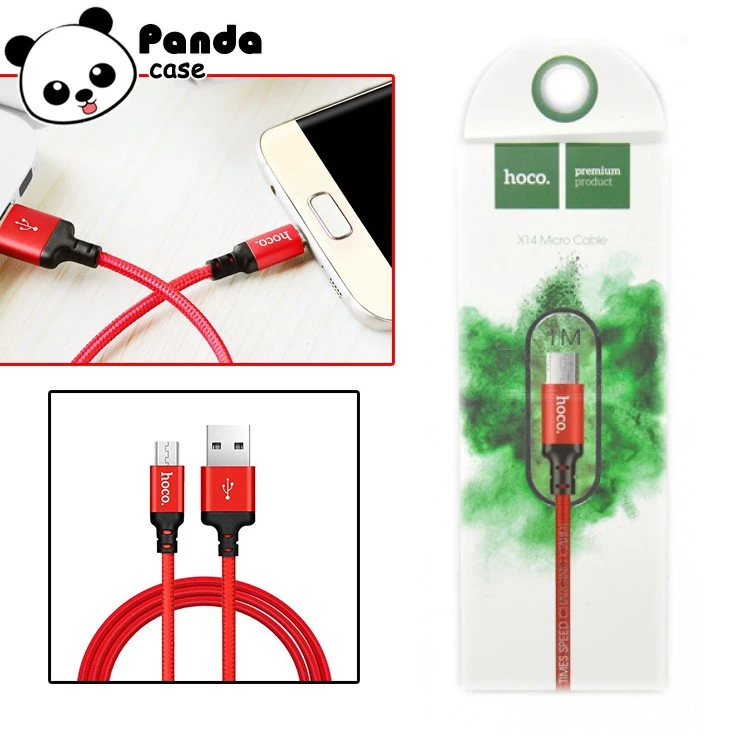 Dây Cáp Sạc Hoco X14 Micro USB Cable Chính Hãng Cho Samsung, Oppo, HTC,... bọc dù siêu bền