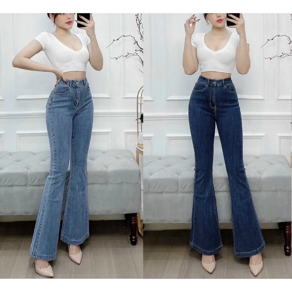 Quần Jeans Ống Pass - Loe Lưng Cao Form Đẹp QJ27