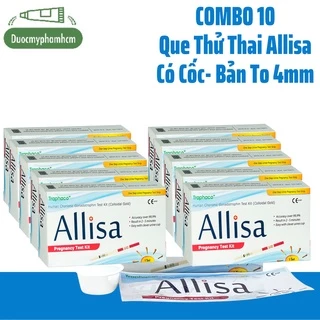 Combo 10 Que thử thai Allisa Traphaco Có Cốc - Đạt chuẩn xuất sang Châu Âu