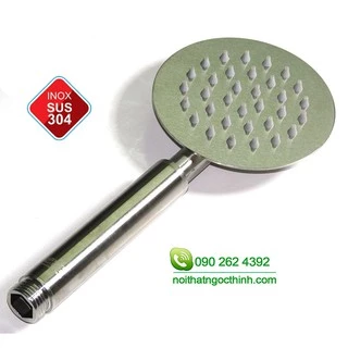 (DÒNG LOẠI 1) Vòi sen tắm tròn STS-02 PLUS -Tay sen tắm INOX 304 100% cao cấp không rỉ, chưa kèm dây sen, gác cài