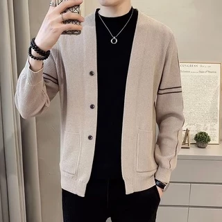 Áo Khoác Cardigan Nam Dệt Kim Thời Trang Xu Hướng Cho Simple fashion áo nam đẹp áo sơ mi nam dài tay Hàn Quốc thời trang nam khoác len bigsize