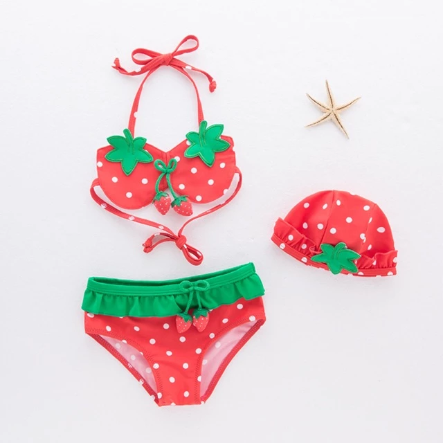 Bikini dâu tây cực cute cho bé gái