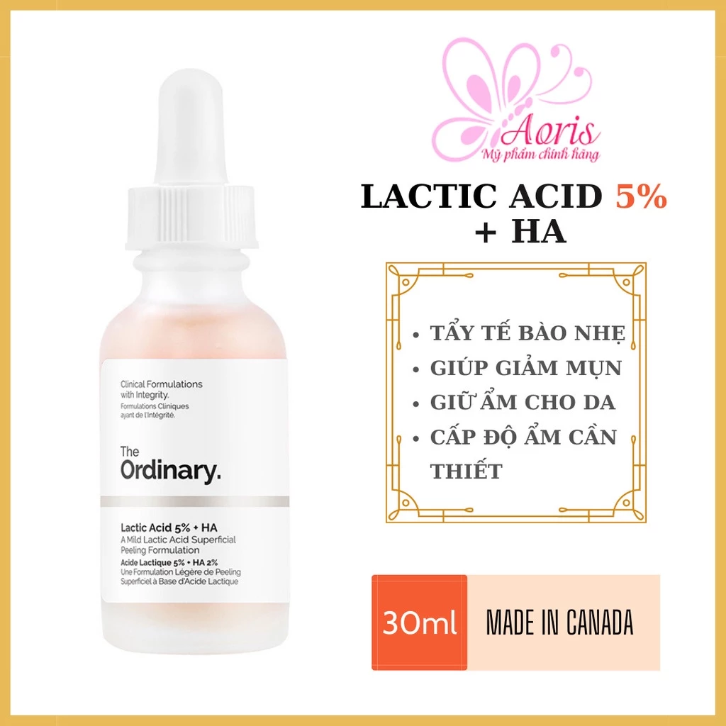 [CANADA] Tinh chất làm sáng da The Ordinary Lactic Acid 5% + HA - 30ml