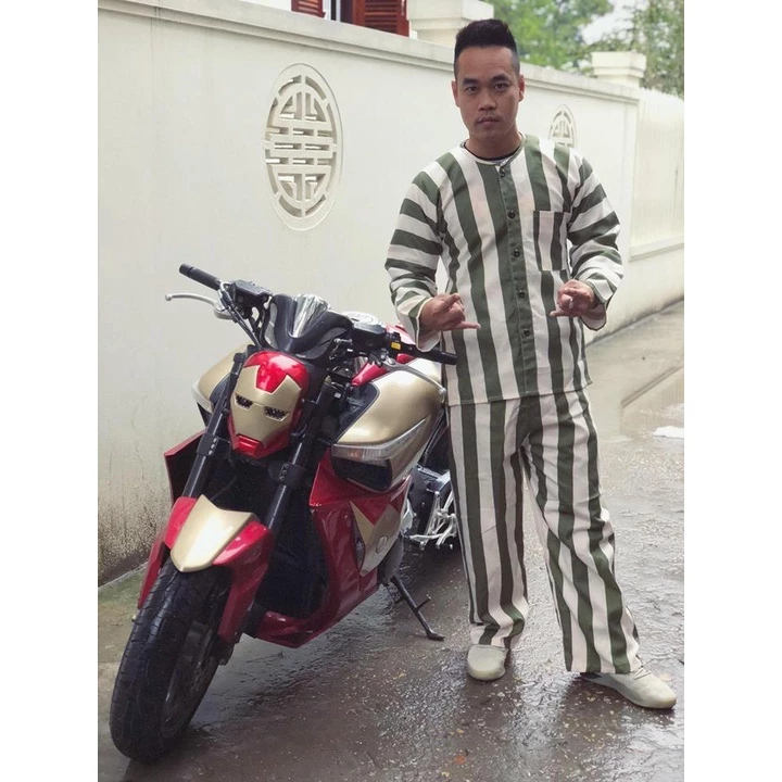 [CỰC ĐỘC ĐỘC CỰC ] Bộ Pijama DD Tù Trưởng Kẻ Sọc Nam Nữ Cực Kỳ Độc Lạ Nha Hot Dã Man RFT
