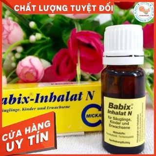 Tinh dầu chống cảm ho cảm cúm mũi họng Babix - inhalat N 10ml, Đức cho bé từ 4 tuần tuổi nhỏ giọt lên áo hoặc yếm cho bé