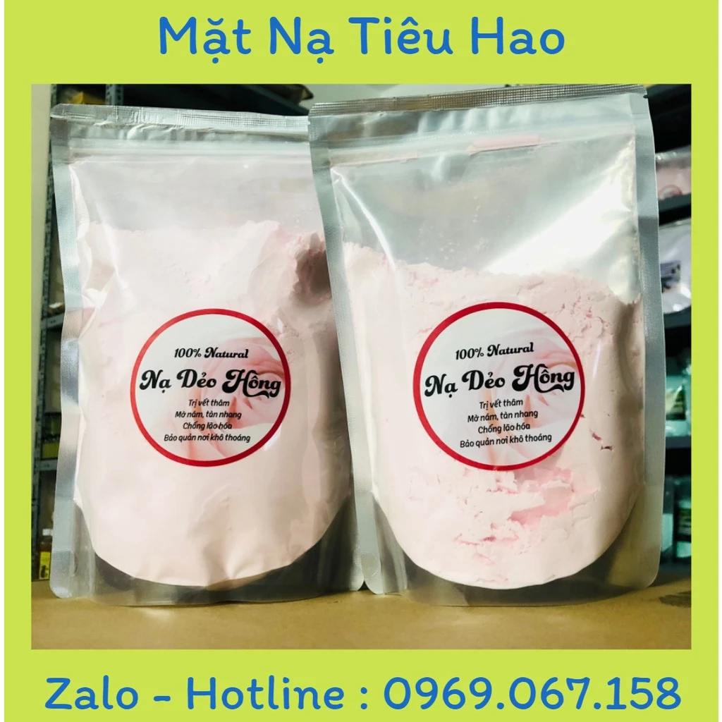 Gói 500g bột đắp mặt nạ dẻo hồng nguyên chất handmade