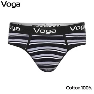 Quần lót nam kiểu sịp tam giác Voga sọc vải thun cotton 100% thoáng mát sành điệu