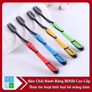 Bàn chải đánh răng than Tre hoạt tính BOSSI 921 cao cấp xuất Hàn quốc (Giao mầu ngẫu nhiên) - HS Shop