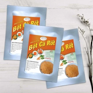 Bột Cà Rốt Nguyên Chất Sấy Lạnh Gói 20gr/50g/100g